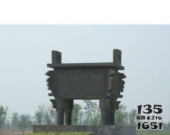方形銅鼎園林景觀雕塑 圖片