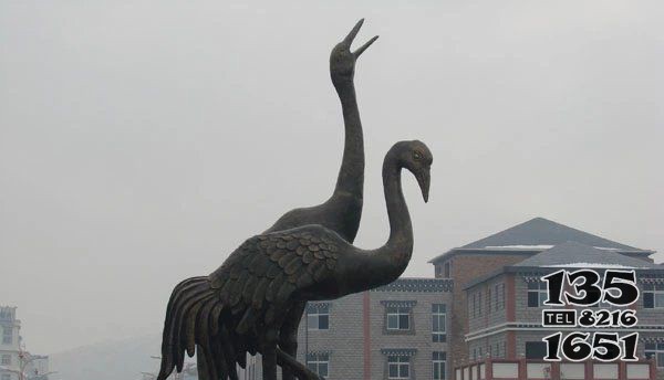 仙鶴公園景觀銅雕 仙鶴雕塑廠(chǎng)家世紀(jì)立體女人圖片