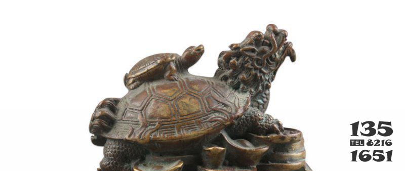 母子龍龜招財(cái)神獸銅雕 龍龜?shù)袼軋D片水龍歷史小號(hào)圖片