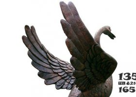 廣場(chǎng)天鵝動(dòng)物銅雕 