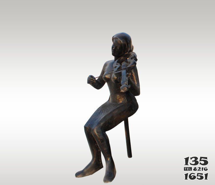公園拉小提琴的人物銅雕 拉小提琴雕塑小提琴簡(jiǎn)介天使學(xué)生圖片