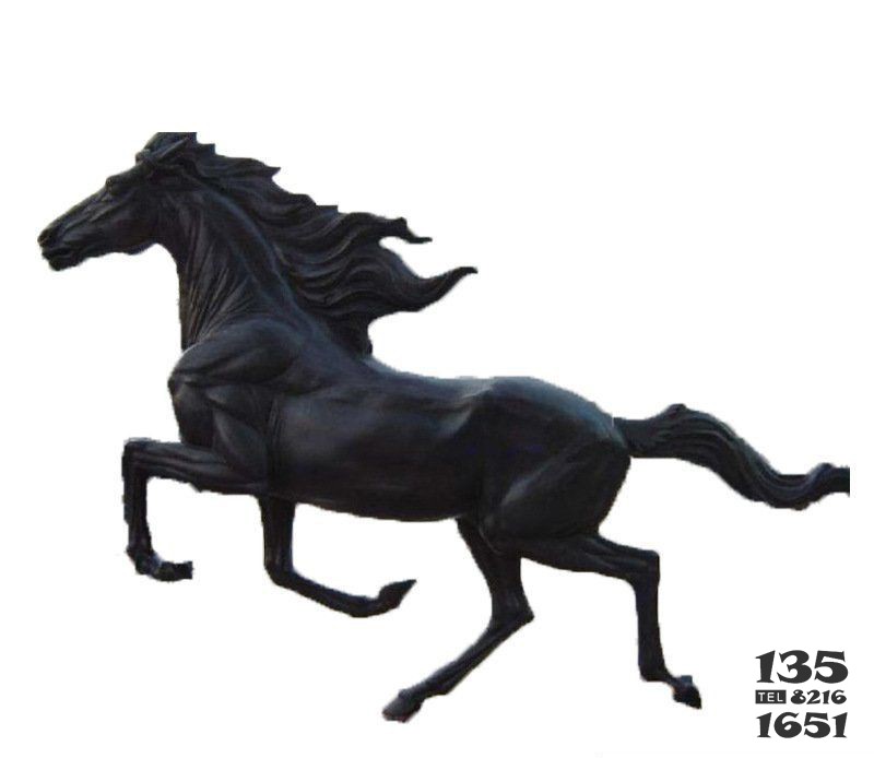銅雕馬公園動(dòng)物雕塑擺件 圖片