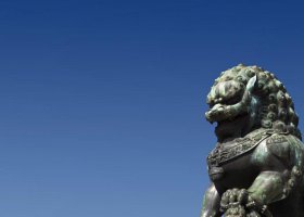 青銅獅子雕塑 銅獅子雕塑鑄銅供應(yīng)商園林門口