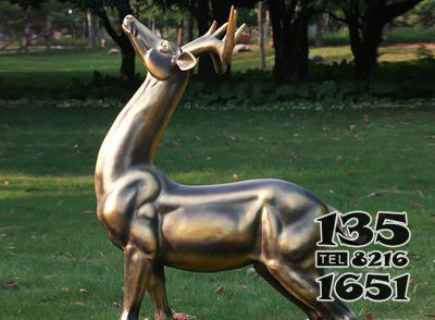 銅雕公園動(dòng)物小鹿雕塑 小鹿雕塑公園有限圖案棗林圖片