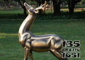 銅雕公園動物小鹿雕塑 小鹿雕塑公園有限圖案棗林
