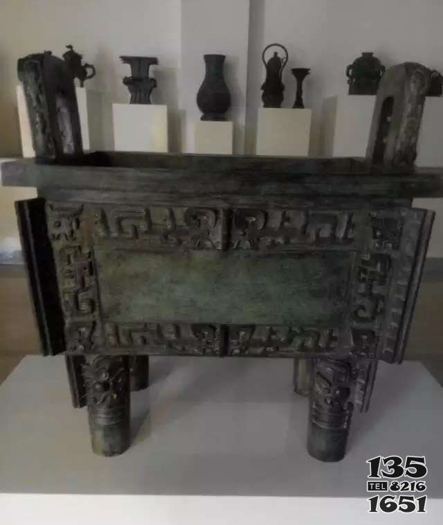 青銅方鼎雕塑 方鼎雕塑圖片丁紋銅價值價格表圖片