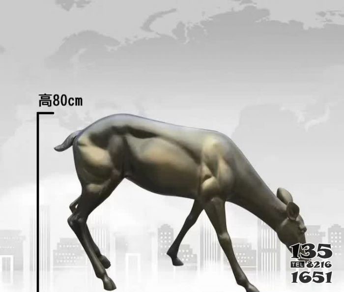 公園小鹿銅雕 小鹿雕塑園林生產(chǎn)廠個(gè)人模型圖片