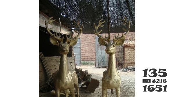 銅雕小鹿公園動(dòng)物雕塑 小鹿雕塑圖片校園雕塑家梅花圖片