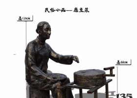 磨豆?jié){民俗人物銅雕 磨豆?jié){雕塑豆?jié){青銅加工廠制作