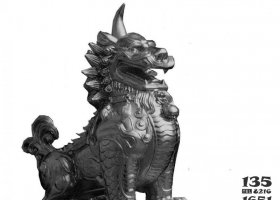 獬豸法院景觀銅雕 獬豸雕塑圖片職業(yè)學(xué)院草圖