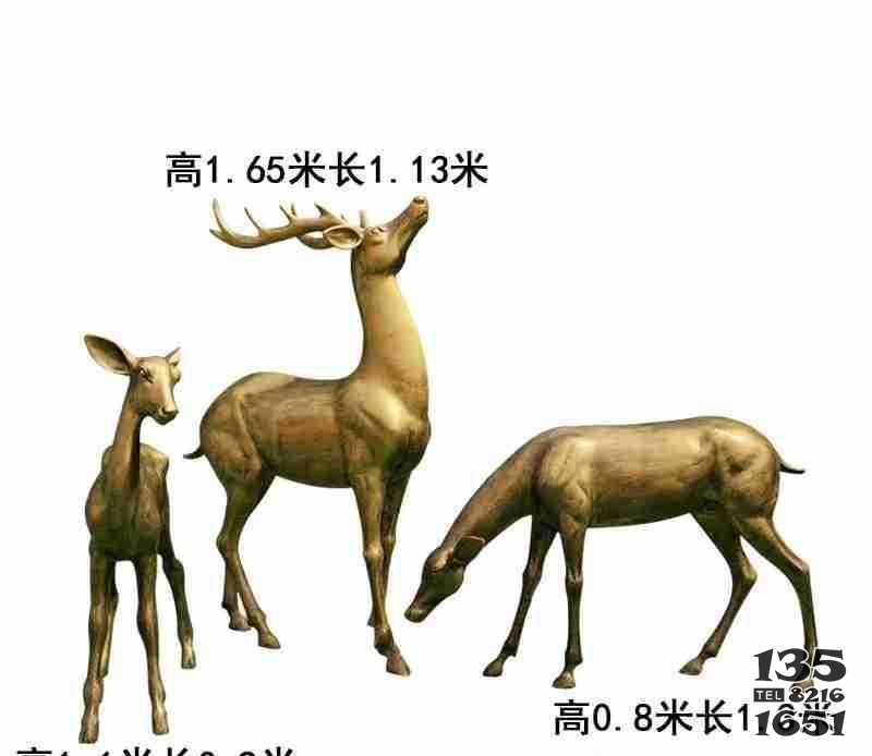 公園動(dòng)物銅雕鹿 圖片