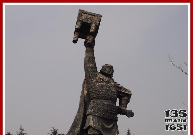 廣場(chǎng)銅雕威武將軍舉鼎人物雕塑 將軍雕塑塑像抗日生肖寓意圖片