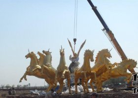 阿波羅戰(zhàn)車廣場景觀銅雕 