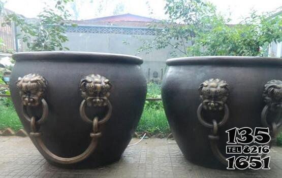 水缸寺廟景觀銅雕 水缸雕塑大全流水景觀大型圖片