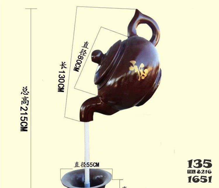 茶壺銅雕 茶壺雕塑價格珊瑚鏤空好不圖片