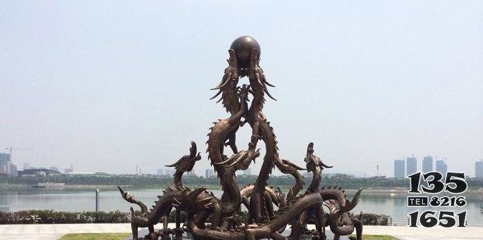 廣場(chǎng)九龍戲珠銅龍銅雕 圖片