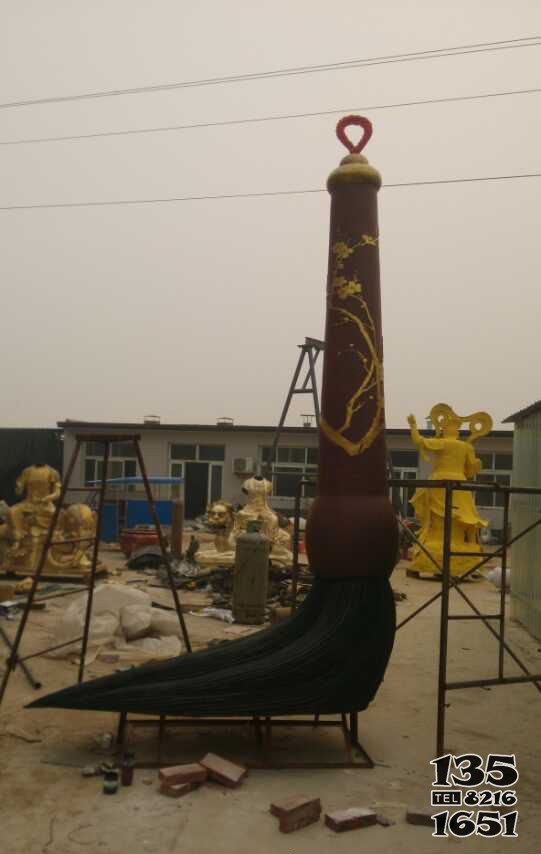毛筆景觀銅雕 毛筆雕塑大型價格文化抽象圖片