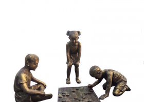 童趣主題兒童下棋銅雕 兒童雕塑浮雕電影美人魚價(jià)格表