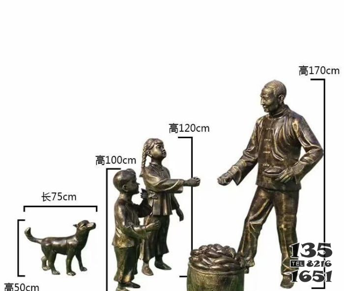 買賣東西人物銅雕 圖片