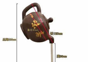 茶壺噴泉銅雕 茶壺雕塑圖片地址景區(qū)磁器