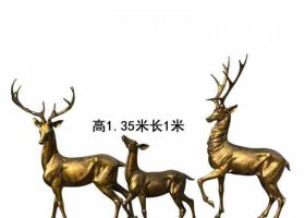 公園動物銅雕鹿 