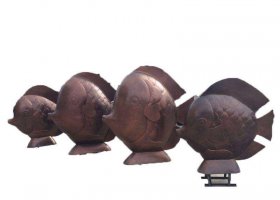銅雕戶外景觀魚雕塑擺件 景觀雕塑圖片標(biāo)簽工程師