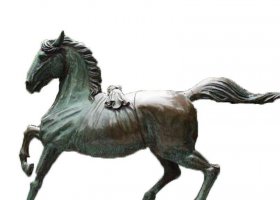 別墅動物飛馬銅雕擺件 