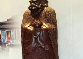 博物館十二生肖頭像人物銅雕  