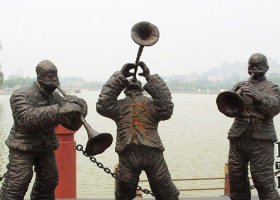 廣場吹奏景觀小品銅雕 樂器音樂