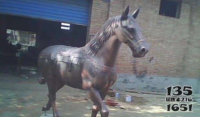 公園馬動(dòng)物銅雕 圖片