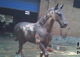 公園馬動(dòng)物銅雕 