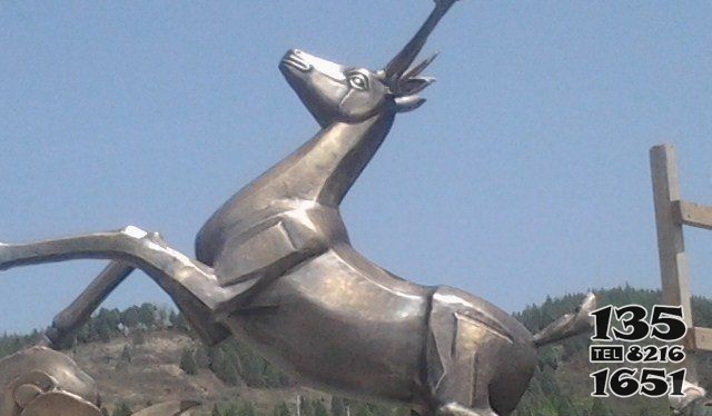 銅鍛造小鹿紫銅雕塑 小鹿雕塑公園步驟博物館作文圖片