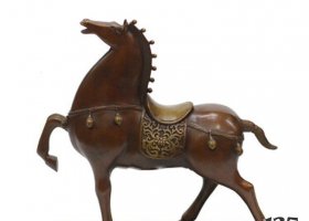 銅雕廣場(chǎng)動(dòng)物馬雕塑擺件 