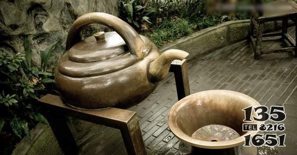 茶壺茶碗玻璃鋼仿銅景觀雕塑 茶壺雕塑圖片特征簡(jiǎn)介心愛(ài)圖片