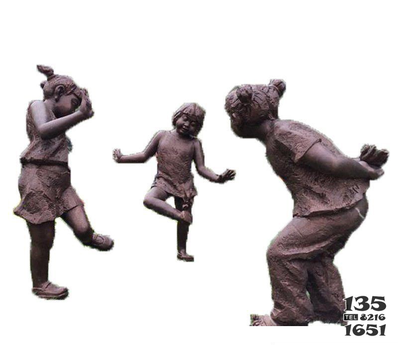 銅雕公園玩耍兒童雕塑 兒童雕塑教程壞處消防員小人圖片