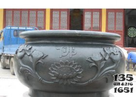 水缸寺廟銅雕 水缸雕塑圖片工藝品圖案磨盤