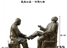民俗小品修腳人物銅雕 