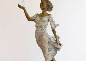 廣場銅雕西方美女玩耍人物雕塑 美女雕塑大型素描海豚情侶