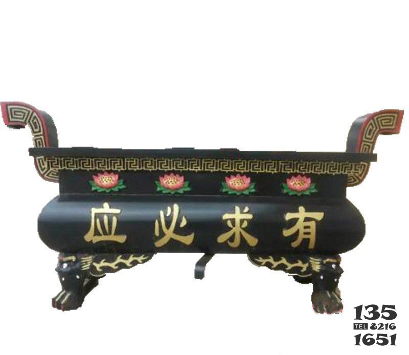 銅雕寺廟有求必應香爐雕塑擺件 香爐雕塑廠家價錢耳朵用處圖片