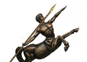 半人馬西方神話人物銅雕 