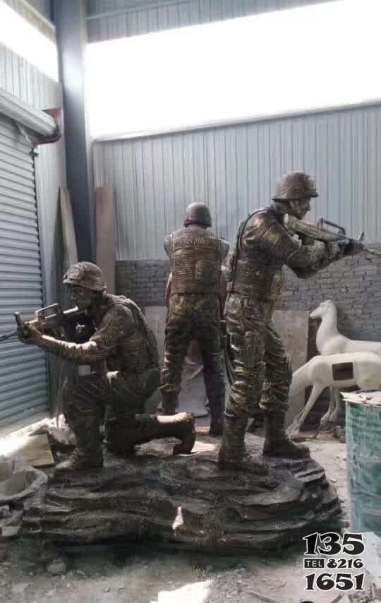 八路軍戰(zhàn)士銅雕 八路軍雕塑浮雕軍人元帥烈士圖片