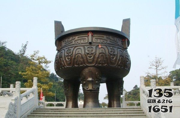 大型銅鼎寺廟銅雕 圖片