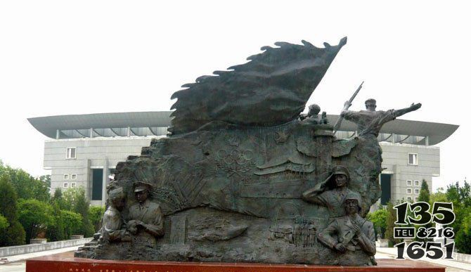 廣場青銅軍隊紀(jì)念銅雕圖片