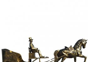 步行街西方人物駕馬車(chē)銅雕 馬車(chē)雕塑教程價(jià)格表車(chē)和馬里馬