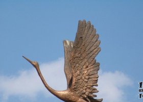 展翅高飛的仙鶴動物銅雕 仙鶴雕塑圖片云柱麒麟低價