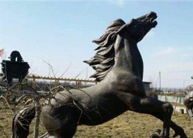 奔騰的馬公園景觀銅雕 景觀雕塑校園定南晚霞黃金