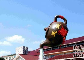 公園天壺景觀銅雕 天壺雕塑噴泉紫銅教程公園