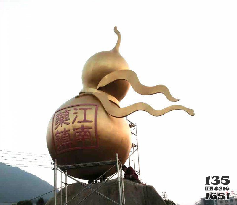 景區(qū)大型葫蘆銅雕 葫蘆雕塑擺件種類品牌掛件圖片