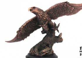 企業(yè)展翅老鷹動(dòng)物銅雕 老鷹雕塑銅雕美觀銅鑄和平