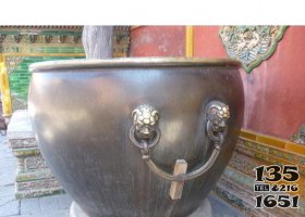 銅雕寺廟水缸雕塑 水缸雕塑大全寓意方形教程
